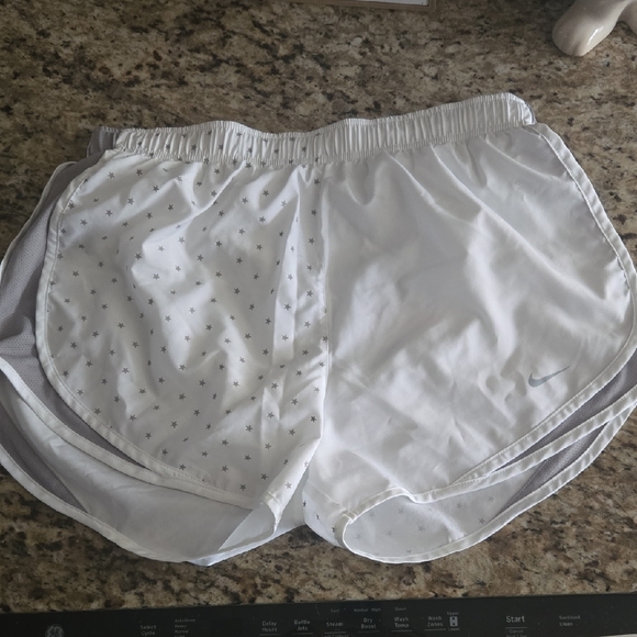 Nike Pants - Nike Women's Star Patterned White Athletic Shorts